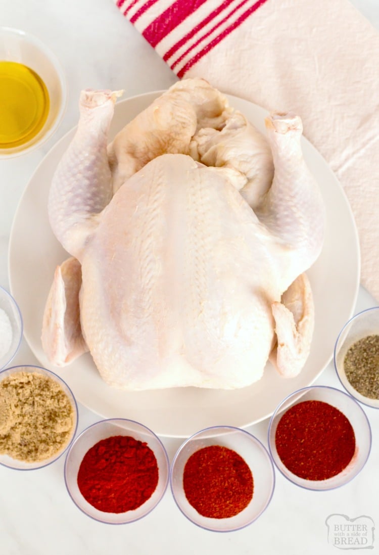 ingredients needed to make spatchcock chicken 