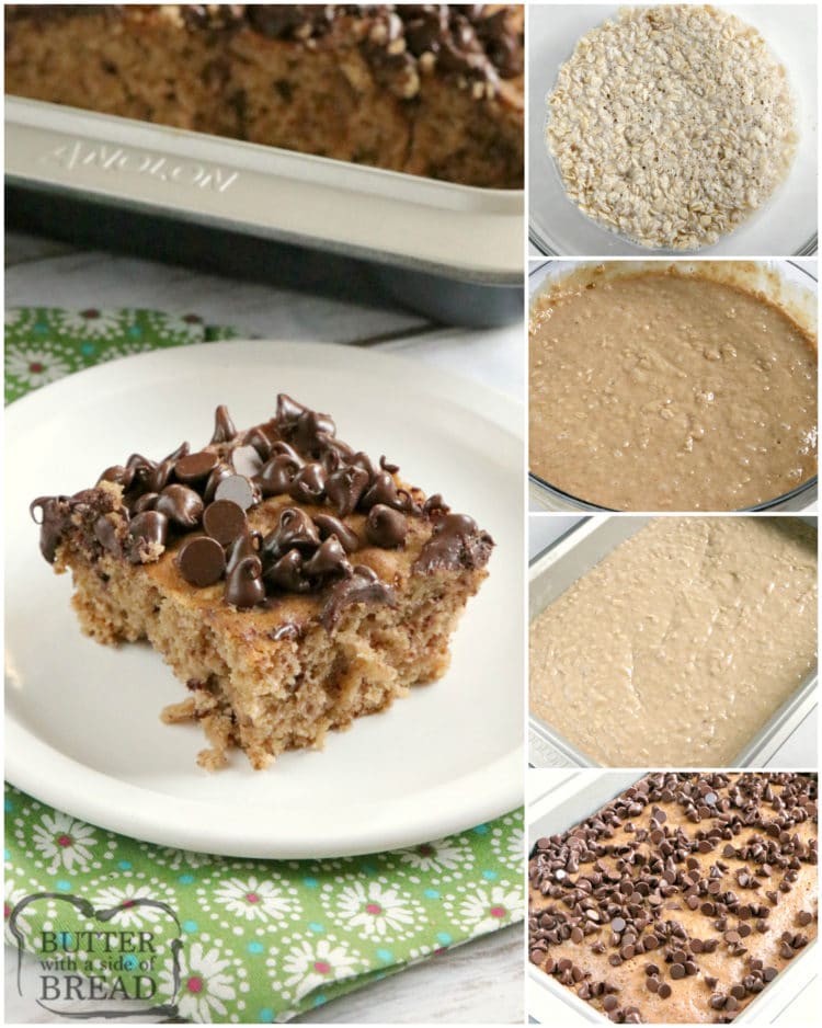 Step by step instructions on making oatmeal cake