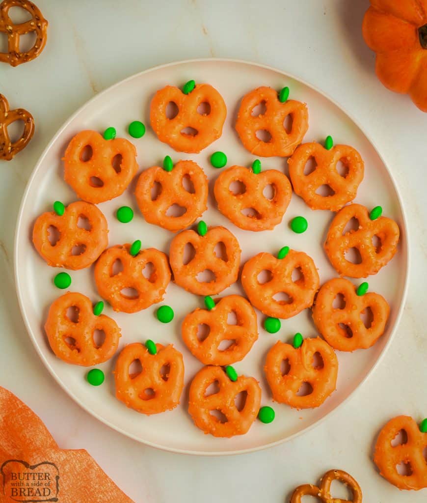 pumpkin pretzels for Halloween