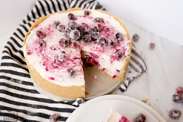 no bake cheesecake with cranberries