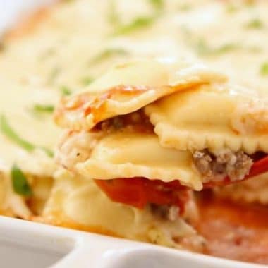 3 Cheese Baked Ravioli Lasagna recipe