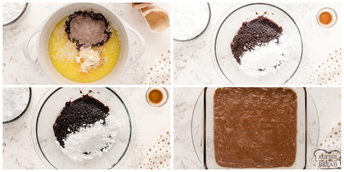 Step by step instructions on how to make easy fudge 