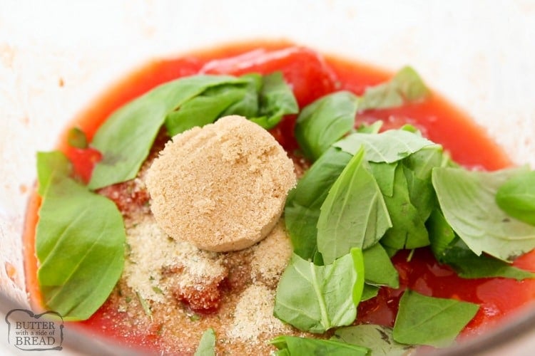 ingredients for easy tomato basil soup