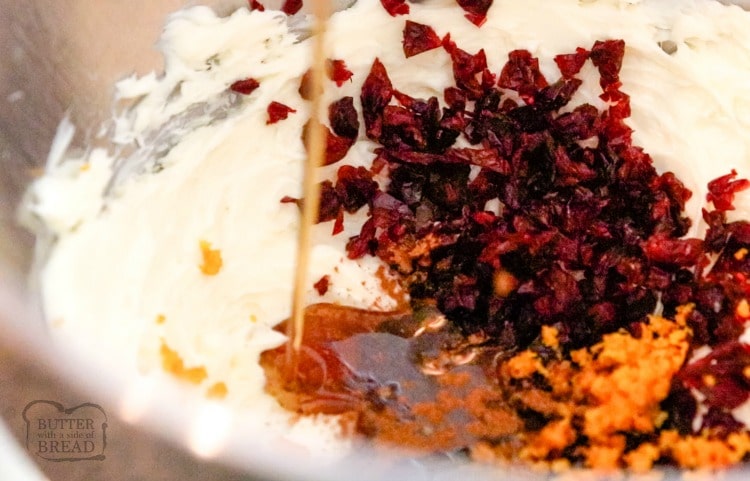 whipped butter with orange and cranberries