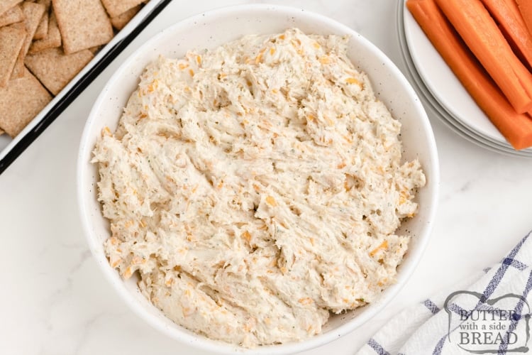 Dip made with chicken and cream cheese