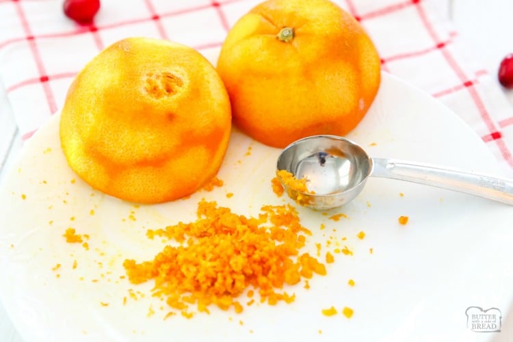 orange zest for cranberry orange butter