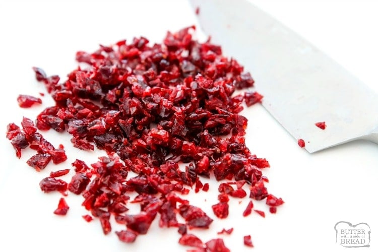 finely chopped dried cranberries