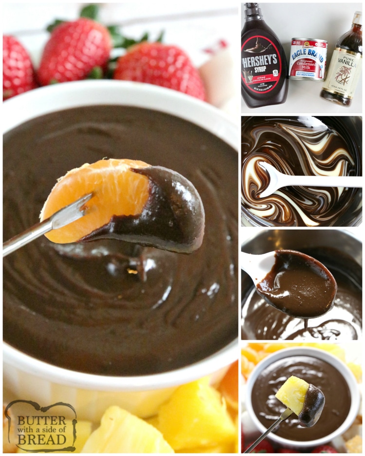 Step by step instructions on making easy chocolate fondue