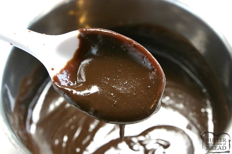 Making chocolate fondue on the stovetop