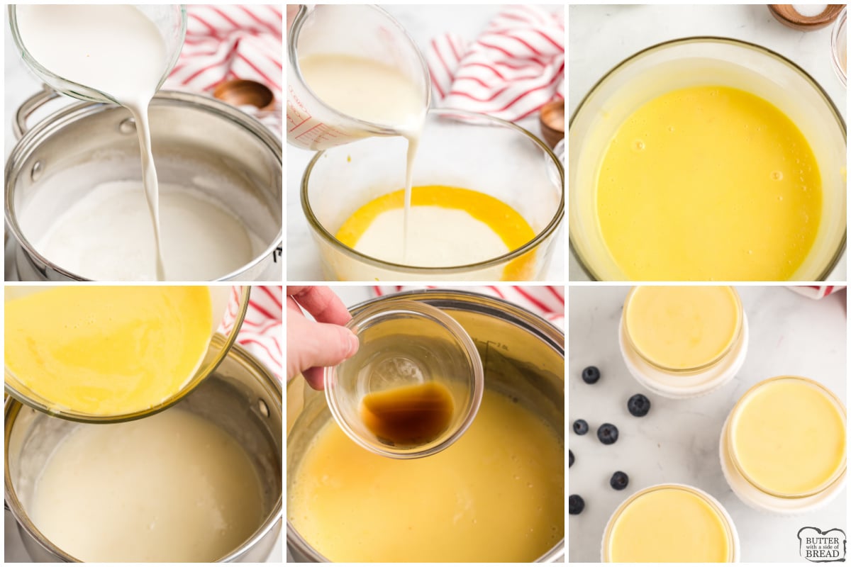 Step by step instructions on how to make Homemade Vanilla Pudding (from scratch). 