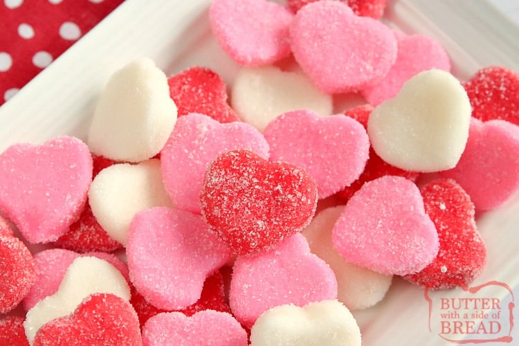 Valentines Cream Cheese Butter Mints are a fun no-bake Valentines Day treat that are easy to make and they are just so cute too! Only three ingredients, plus any coloring or flavoring you want!