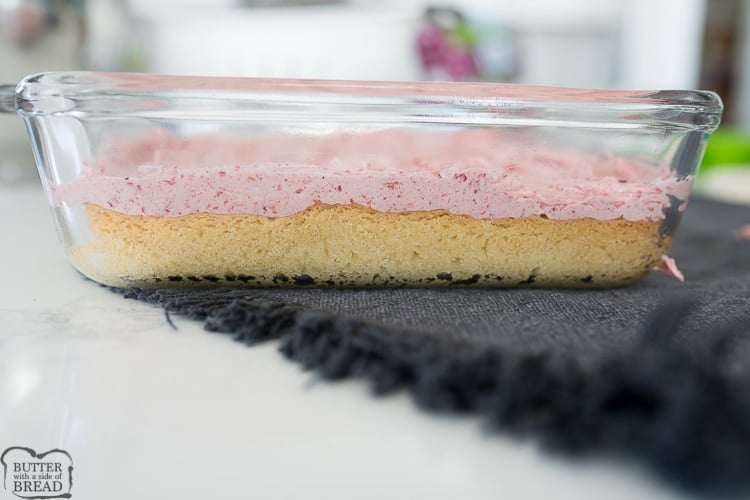 strawberry frosted sugar cookie bars