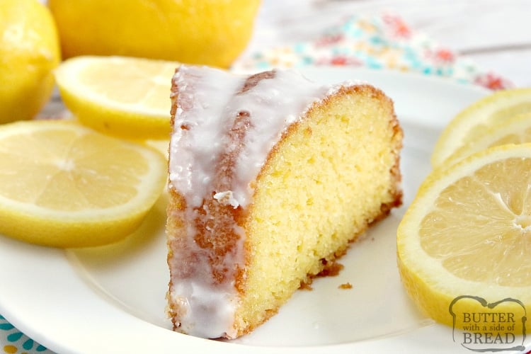 Slice of lemon cake recipe