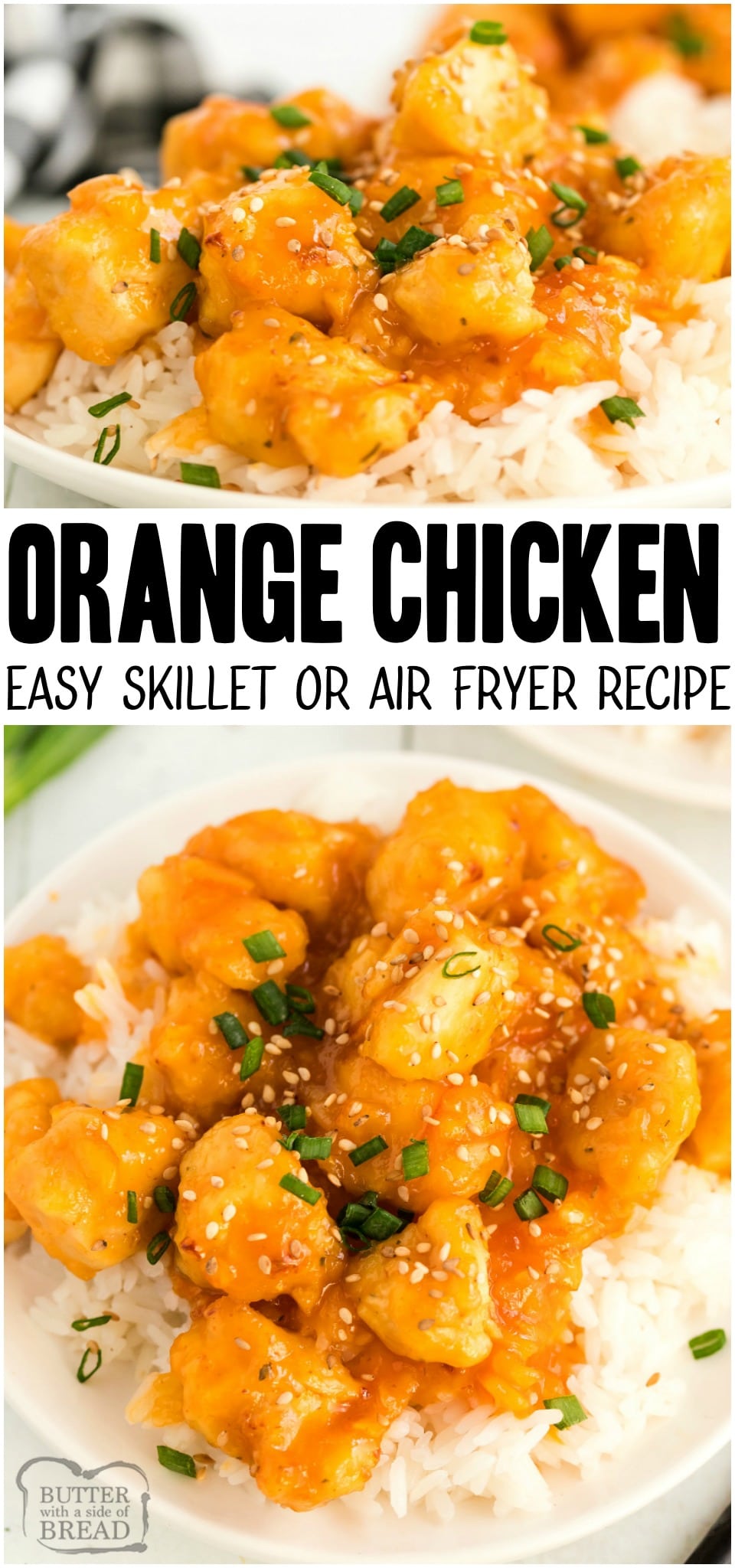 Homemade Orange Chicken made with a sweet & savory orange sauce and tender breaded chicken. This orange chicken recipe with orange marmalade is simple and perfect alongside white rice! #chicken #dinner #orange #asianrecipe #orangechicken #easyrecipe #chickendinner from BUTTER WITH A SIDE OF BREAD