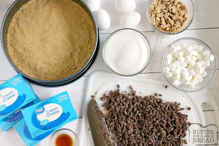 Ingredients in S'mores Cheesecake