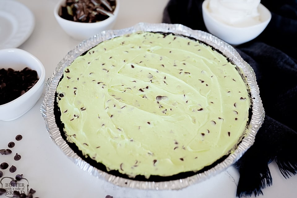 Mint Chocolate Chip Cream Pie recipe