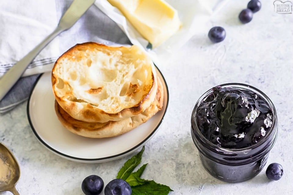 Easy blueberry jam is a delicious homemade jam recipe with only 2 ingredients (and water!) Super simple recipe that's ready in under an hour & perfect way to preserve fresh blueberries! 