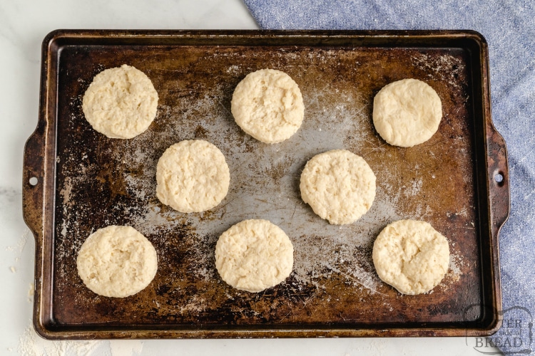 Baking homemade biscuits