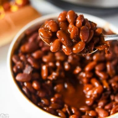 Easy No Soak Instant Pot Baked Beans with bacon