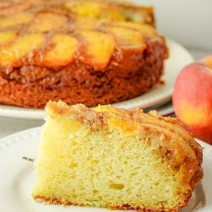 Upside Down Peach Cake recipe