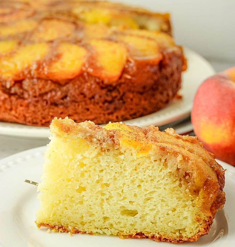Upside Down Peach Cake recipe 