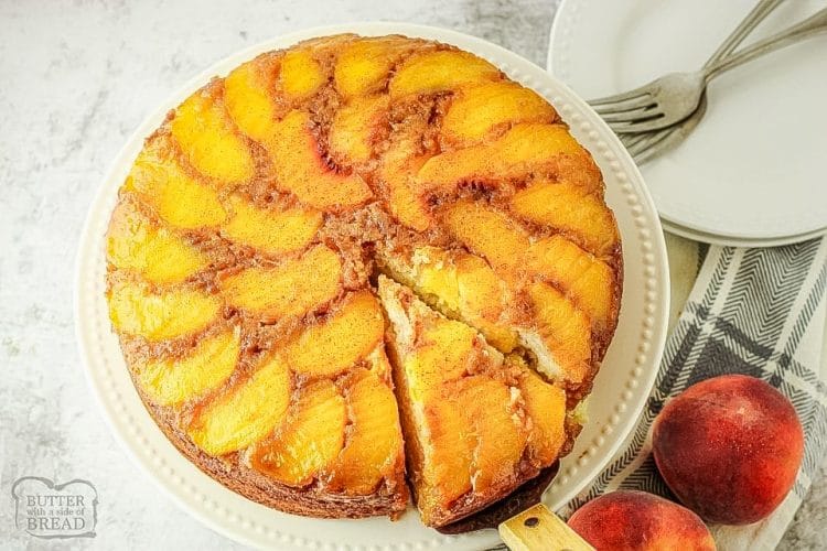 Upside Down Peach Cake recipe