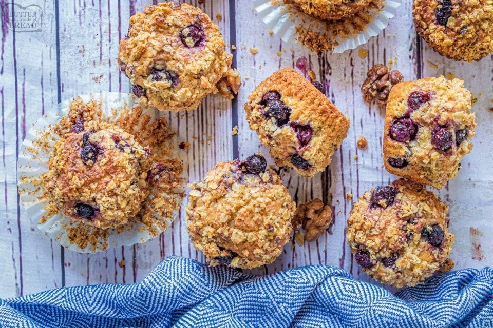 Brown butter blueberry muffins