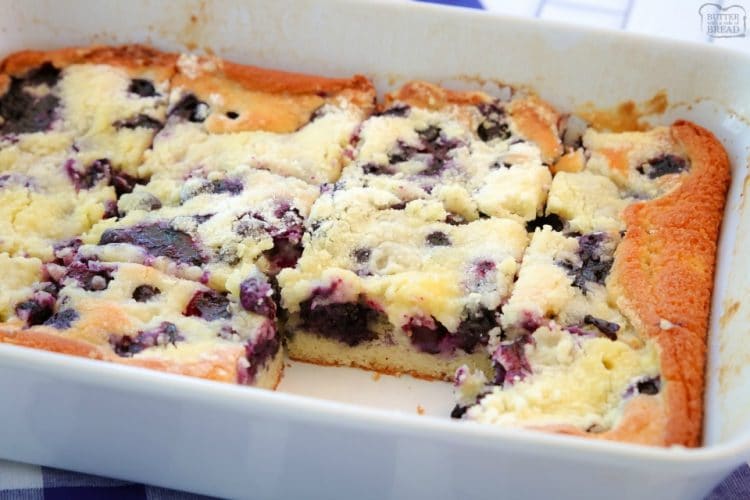 Buttery Blueberry Snack Cake
