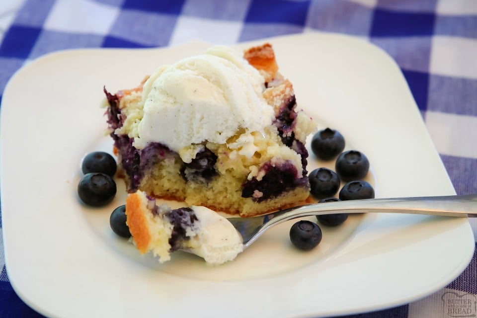 Buttery Blueberry Snack Cake