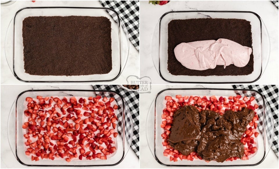 How to make No-Bake Chocolate Strawberry Dessert Lasagna