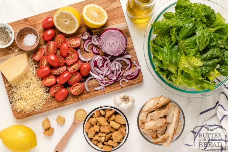 Ingredients in Lemon Caesar Salad
