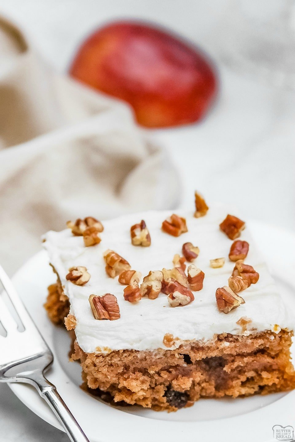 Frosted Cinnamon Applesauce Cake recipe
