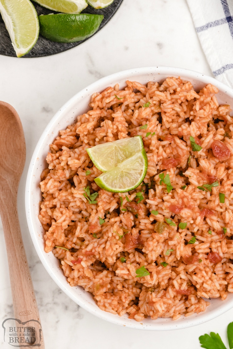 Spanish rice recipe with limes