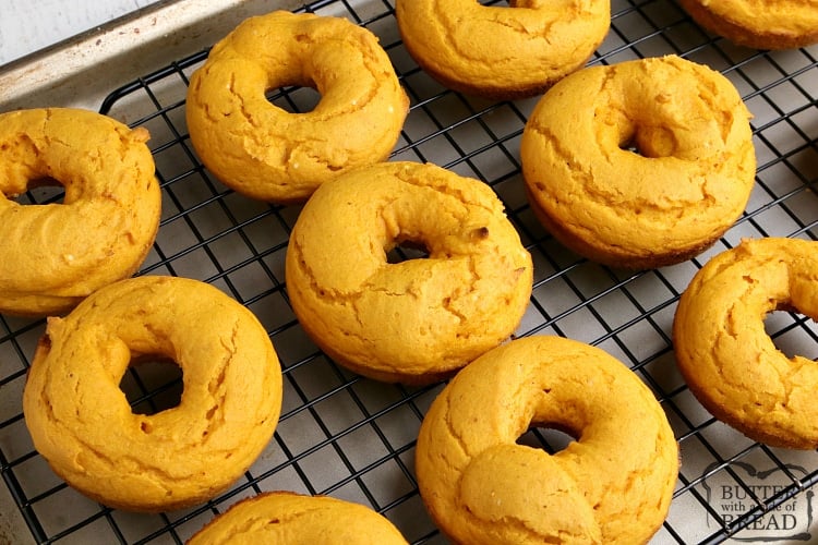 Baked pumpkin donuts made with 3 ingredients