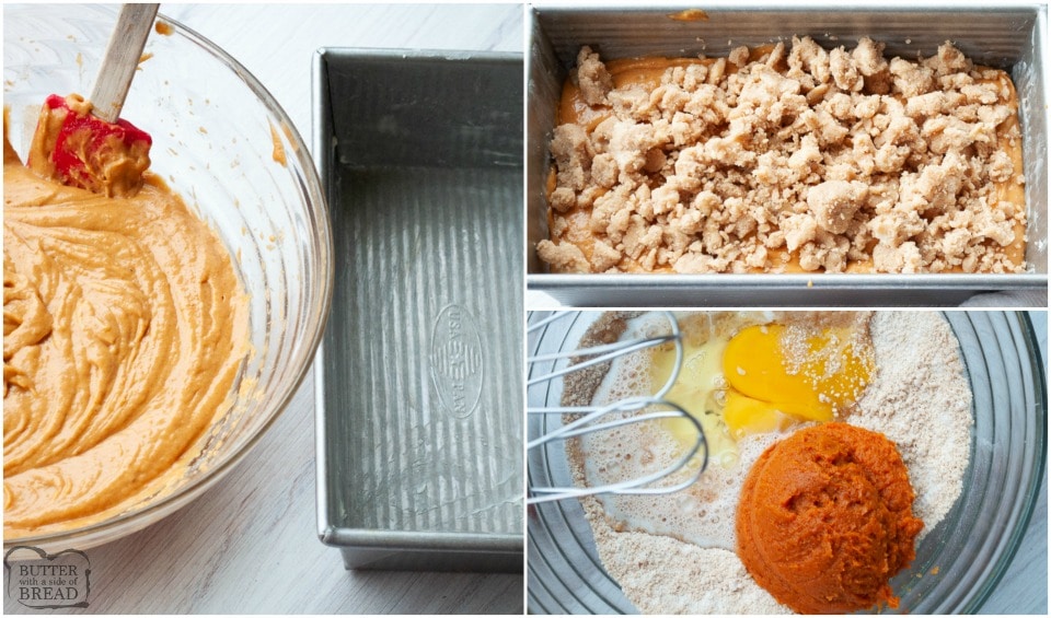 how to make Moist Cinnamon Sugar Streusel Pumpkin Bread recipe