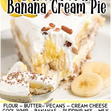Butter Pecan Banana Cream Pie recipe