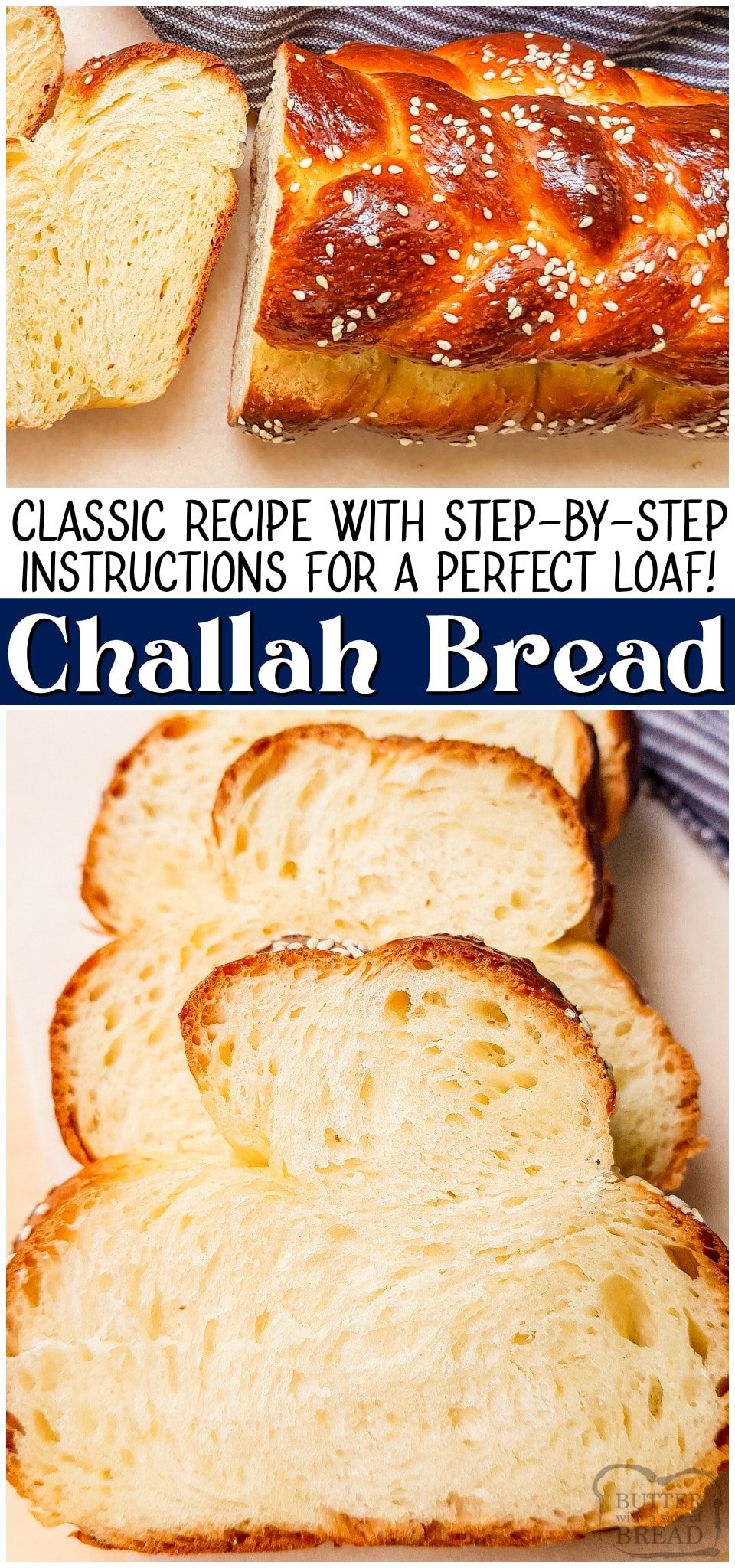 Classic Challah Bread recipe made with flour, milk & eggs. Easy Challah with step-by-step instructions for perfect bread with a lovely soft, feathery texture.