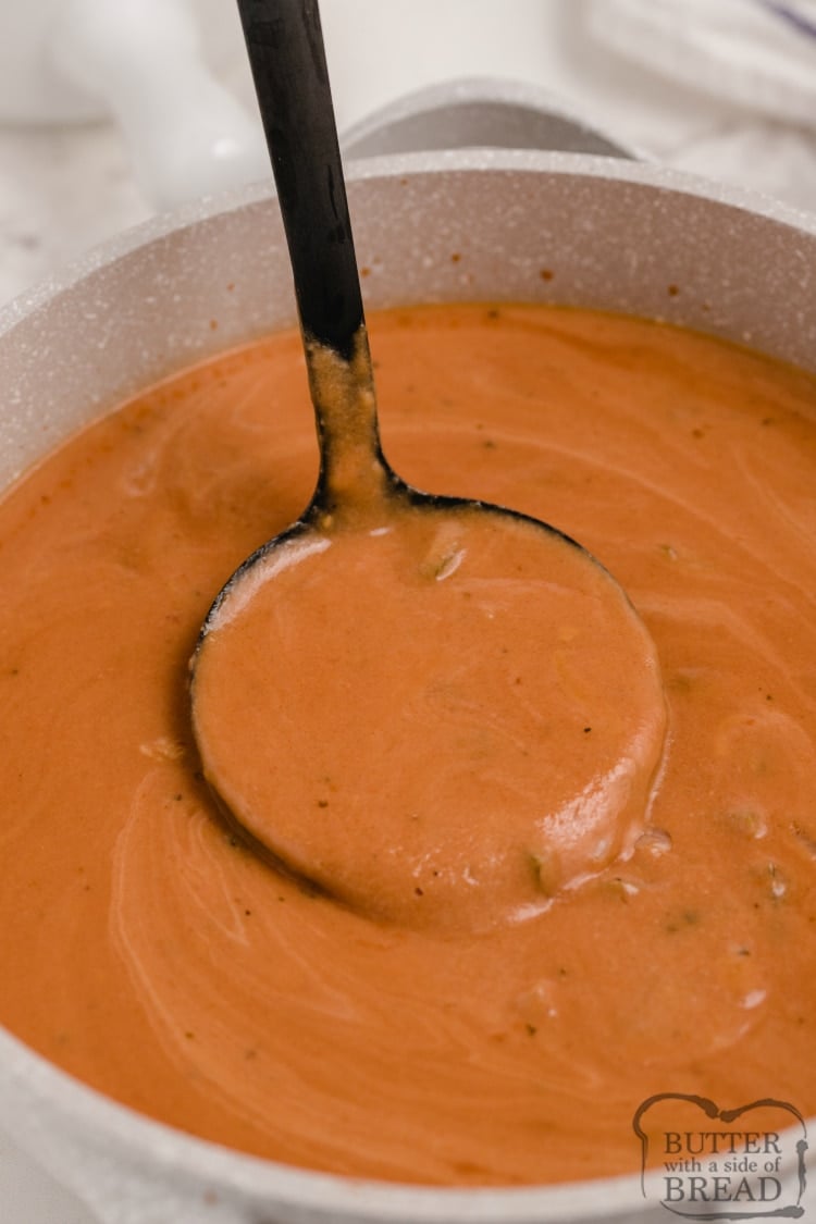 Cheesy tomato soup