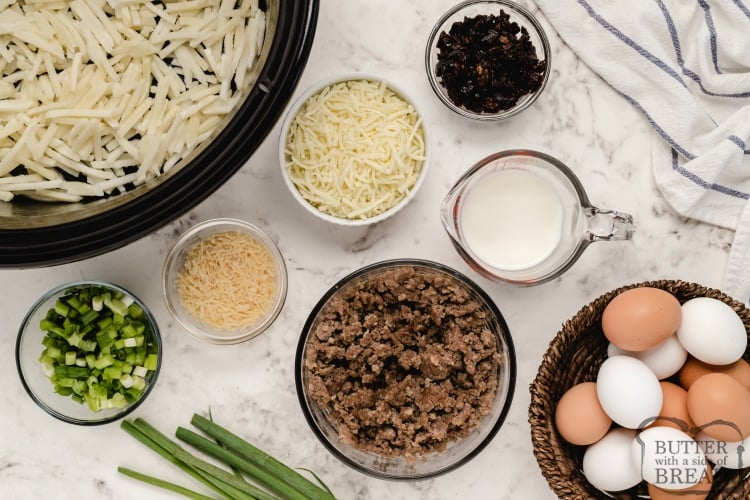 Ingredients in breakfast casserole recipes