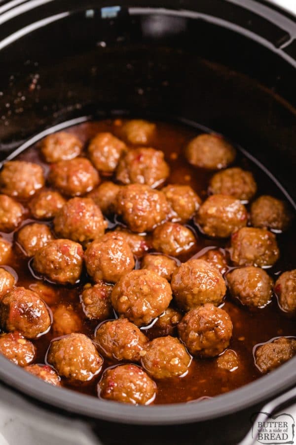 CROCKPOT CRANBERRY MEATBALLS - Butter with a Side of Bread