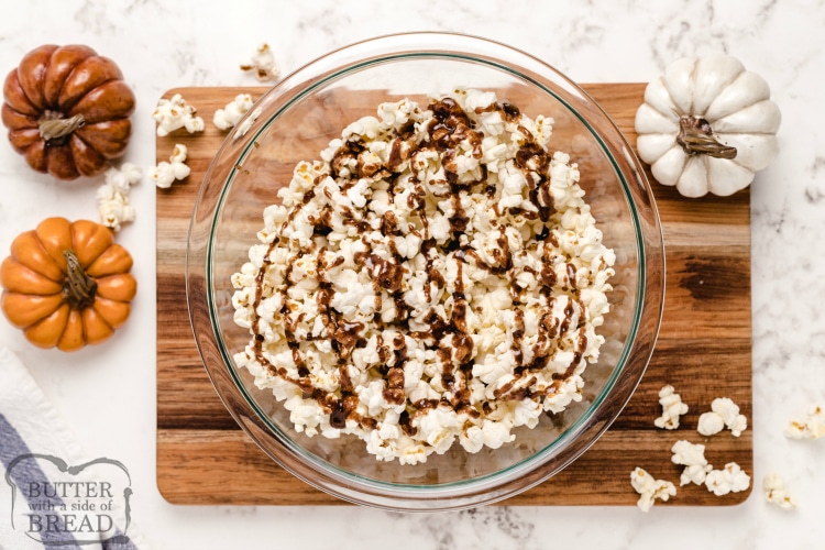 How to make maple pumpkin spice coating for popcorn