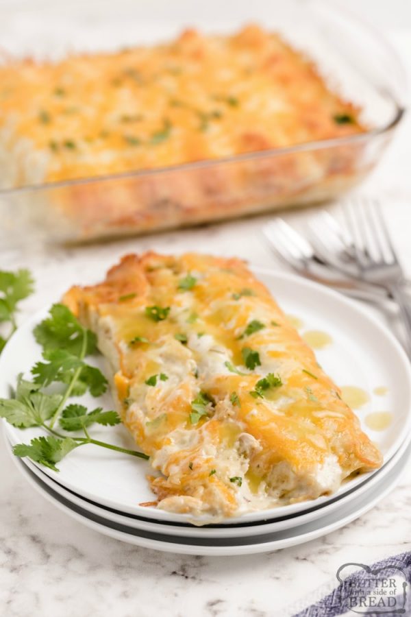 CHICKEN BACON RANCH ENCHILADAS - Butter with a Side of Bread