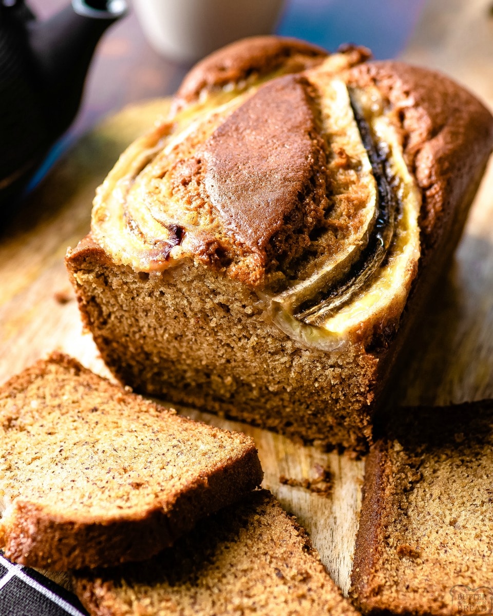 Moist Banana Bread Recipe made with all butter