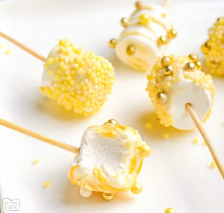 WHITE CHOCOLATE MARSHMALLOW POPS - Butter with a Side of Bread