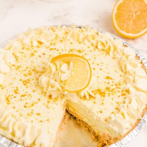 Simple, no-bake Lemon Chiffon Pie has a bright, fresh flavor and a light and creamy texture; plus it only takes 5 minutes to make & is ready to serve in 30!