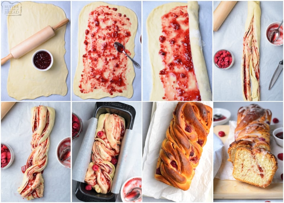 how to male Homemade Raspberry Twist Bread recipe