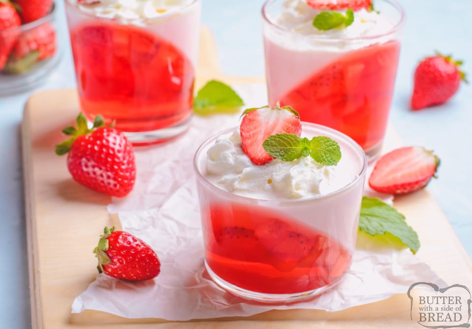 Easy Strawberry Jello Parfaits recipe