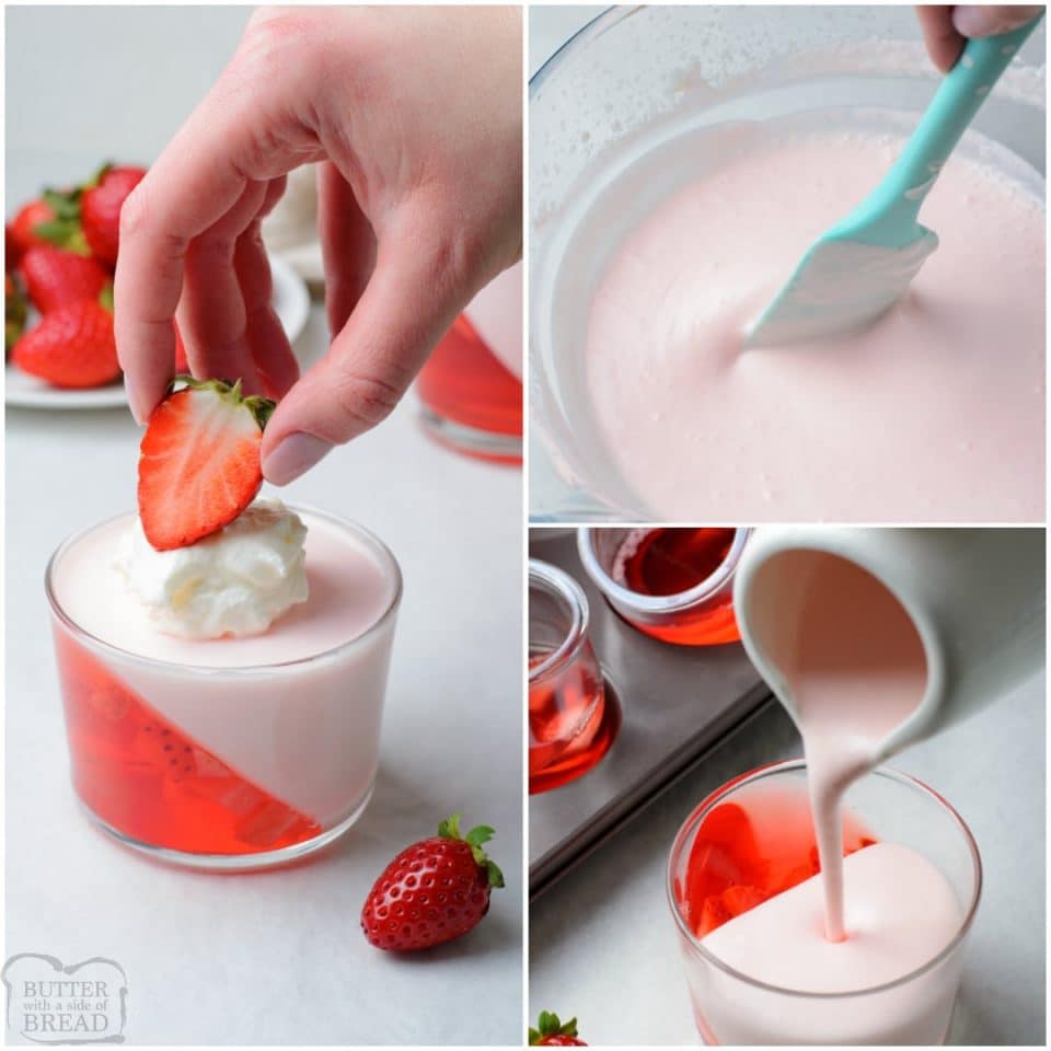 how to make Easy Strawberry Jello Parfaits recipe