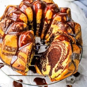 Easy Chocolate Zebra Bundt Cake recipe