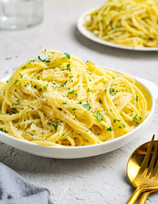 EASY GARLIC BUTTER PASTA - Butter with a Side of Bread